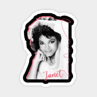 Janet / 80s Aesthetic Original Fan Design Magnet