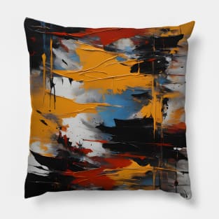 Autumn Leaves Abstract Action Pillow