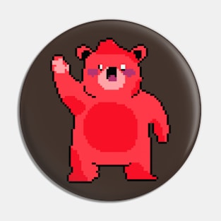 Bear-y Adorable: Pixel Art Bear Design for Fashionable Attire Pin