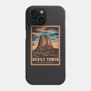 Devils Tower National Monument Poster Phone Case