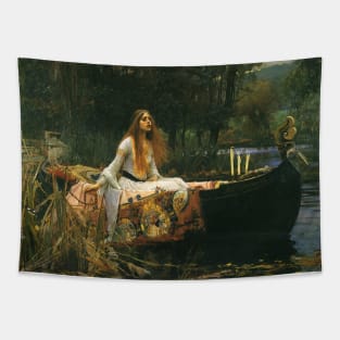 The Lady of Shalott (On Boat) by John William Waterhouse Tapestry