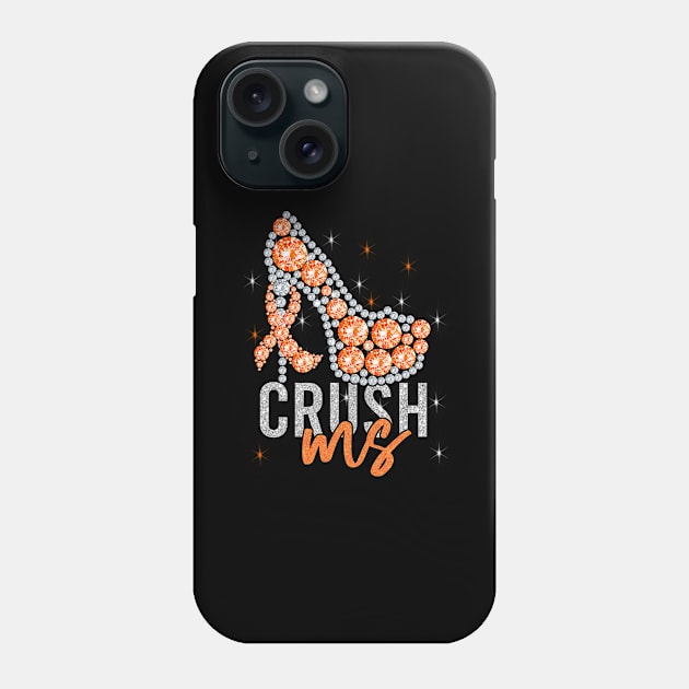 Crush MS High Heel - Multiple Sclerosis Awareness Phone Case by artbyhintze