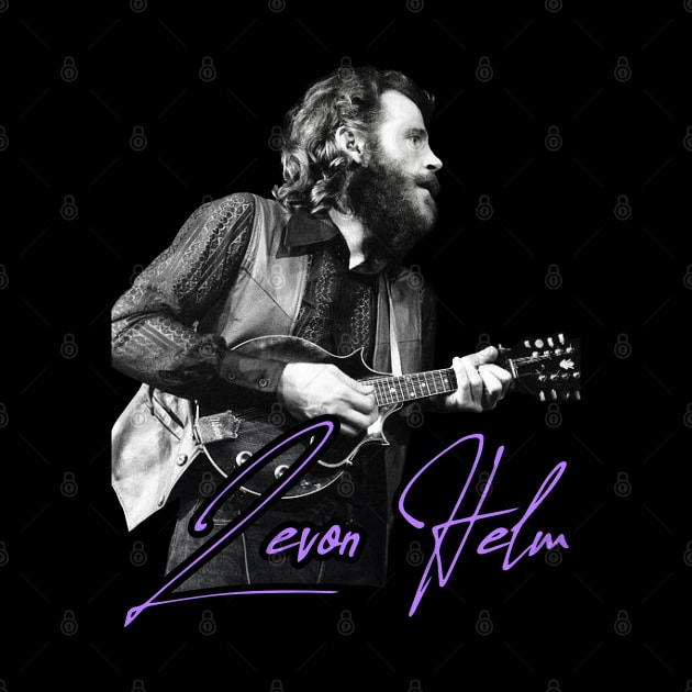 Levon Helm // Retro Electric Dirt FanArt Tribute by darklordpug