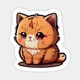 Kawaii Golden Brown Kitty Magnet