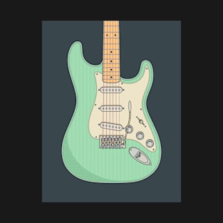 Surf Green Strat Guitar T-Shirt