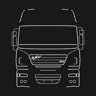 Classic ERF ECX lorry white outline graphic T-Shirt