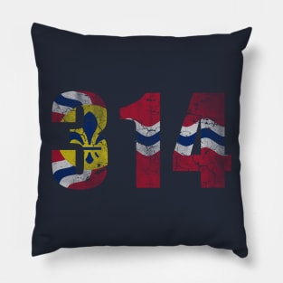 314 St Louis Flag Missouri Pillow