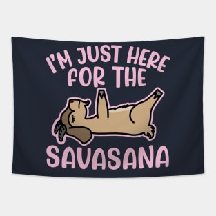 Savasana Until Mañana Goat Yoga Fitness Funny Tapestry