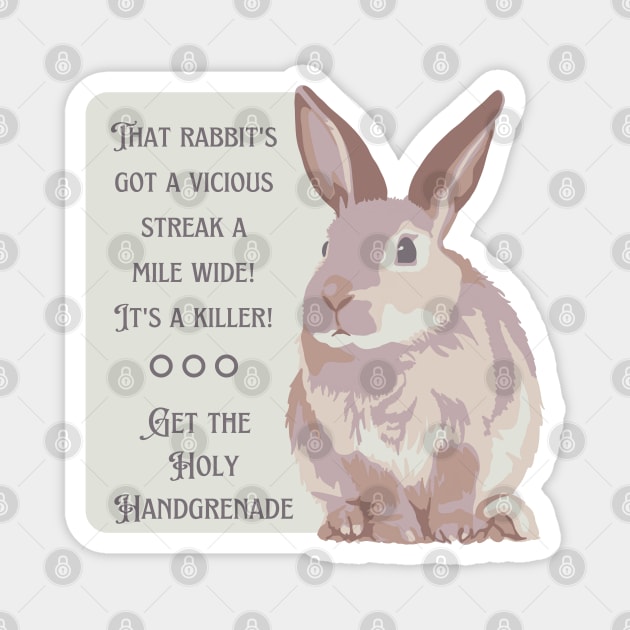 Vicious Rabbit Magnet by Slightly Unhinged