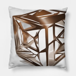 Rubic Cube Bronze Shadow Silhouette Anime Style Collection No. 383 Pillow