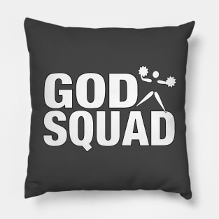 GOD SQUAD Cheerleader - White Letters Pillow