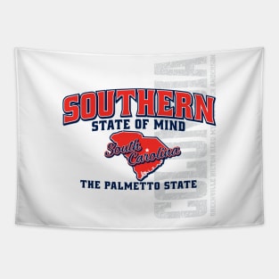 Southern State of Mind-South Carolina 1 white Tapestry