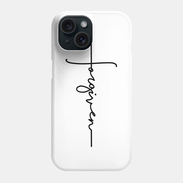 Forgiven Christian Cross Phone Case by walkbyfaith