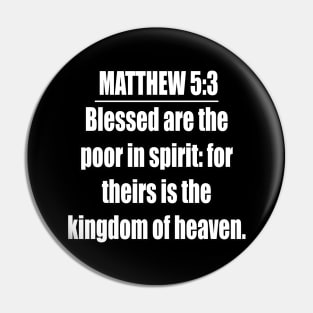 Matthew 5:3 (KJV) Pin