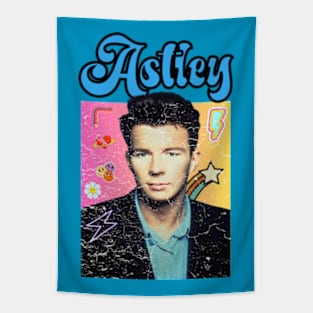 Rick Astley art 90s style retro vintage 80s Tapestry