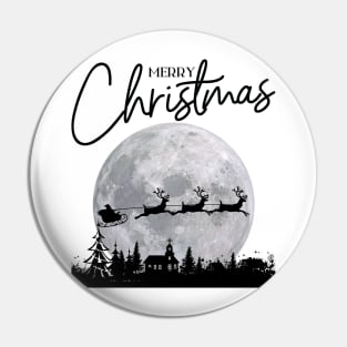 CHRISTMES Here Comes Flaying Santa Claus Giving Pin