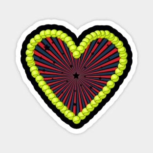 US Open Tennis Ball Heart Magnet