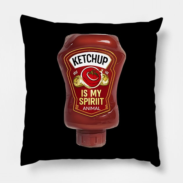 Ketchup My Spirit Animal Pillow by NomiCrafts