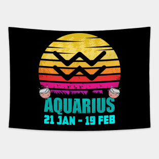 Aquarius Zodiac Sign Tapestry