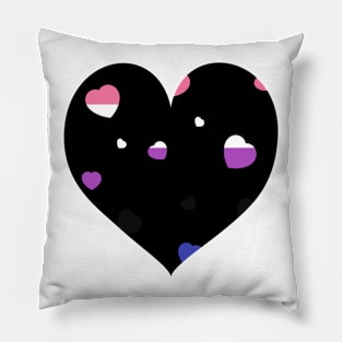Chaotic Hearts, Pride Series - Genderfluid Pillow