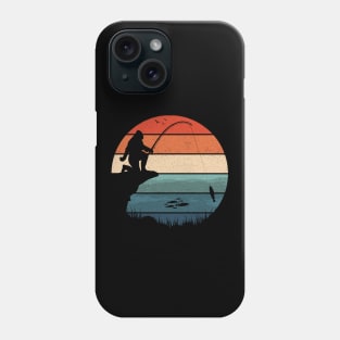 Fishing Bigfoot Sunset Phone Case