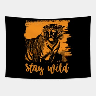 Stay Wild Tiger Tapestry