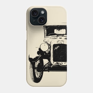 Austin Seven vintage British classic car monoblock black Phone Case