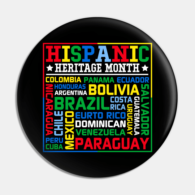All Latin American Latino Pin by catador design