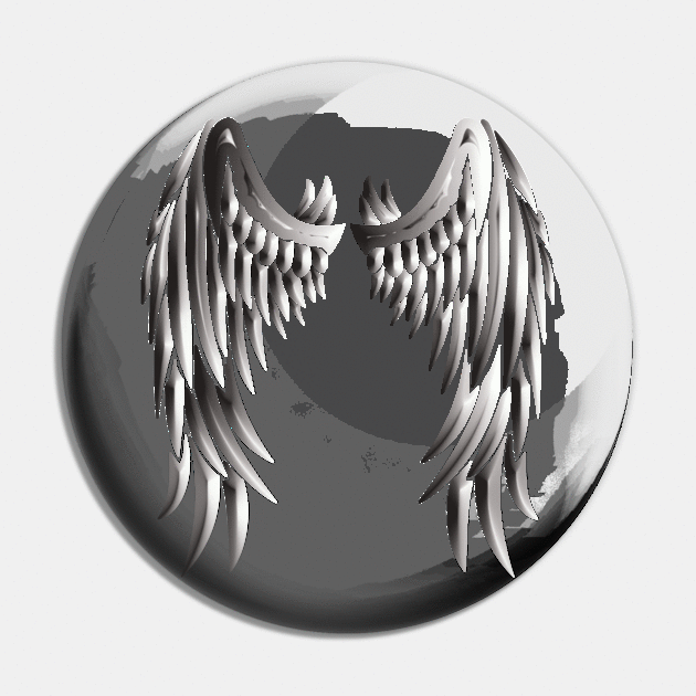 Duochrome Angel Wings Pin by WannabeArtworks