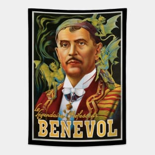 Vintage Magic Poster Art, the Legendary Professor Benevol Tapestry