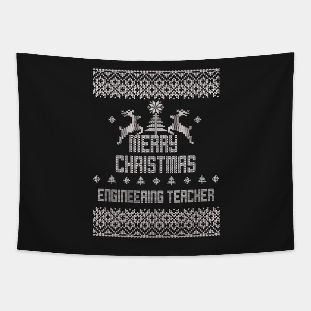 Merry Christmas ENGINEERING TEACHER Tapestry by ramiroxavier