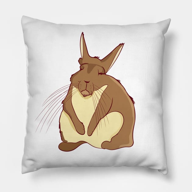 Viscacha Vizcacha Cute Mountain Rodent Lazy Sleepy Pillow by alltheprints