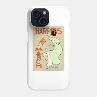 HARPER'S MARCH Cover by American Poster Artist Edward Penfield Vintage Magazine Advert Phone Case