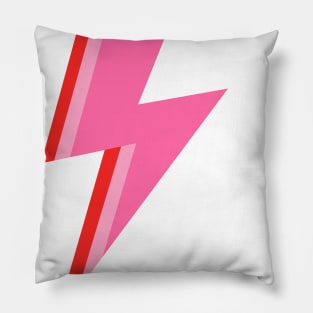 Pink and Red Striped Lightning Strike Pillow