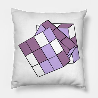 Purple Rubik’s cube illustration Pillow