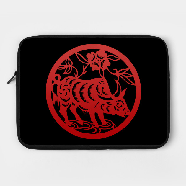 Chinese Zodiac Ox in Red