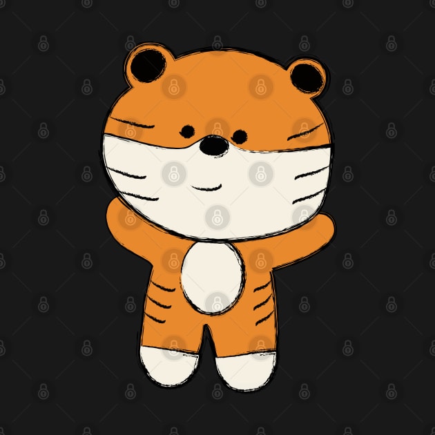 Cute Cartoon Tiger by Hedgie Designs