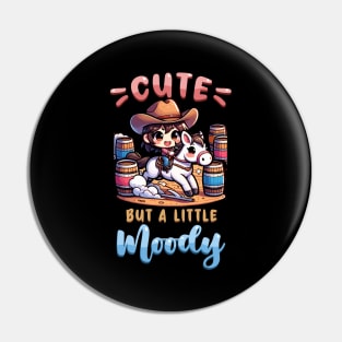 Cute But A Little Moody I Equestrian Pony Horse Fan Pin