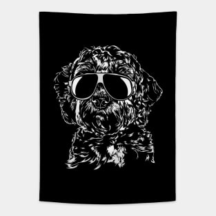 Funny Proud Doodle sunglasses cool dog Tapestry