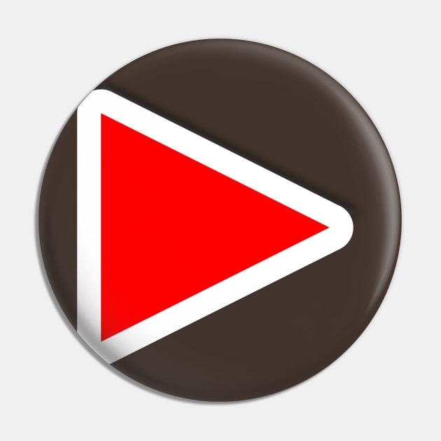 play button icon. Video Button. Vector illustration. Pin by AraDesign