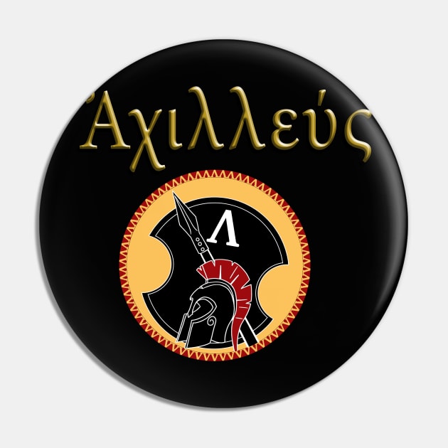 Achilles, Son of Peleus design based on Greek Pottery Pin by Art of Arklin