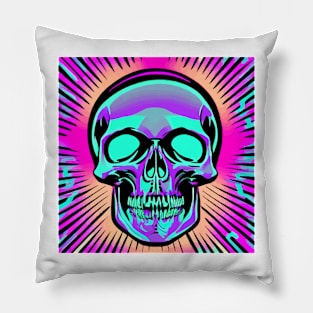 #SkullLove Synthwave Skull 001 Pillow