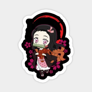 Chibi Cute Nezuko - Demon Slayer Magnet