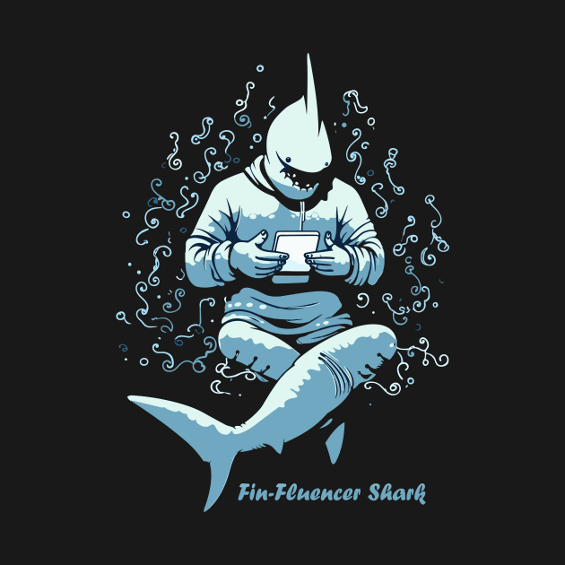 The Fin-Fluencer | A Shark T-Shirt by Indigo Lake