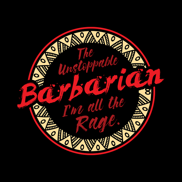 Dungeons & Dragons Barbarian Class by Natural 20 Shirts