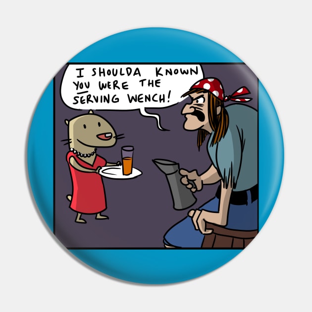 Serving Wench Pin by brightredrocket