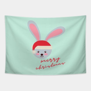 Cute christmas rabbit Tapestry