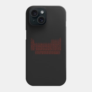 Red Glow Periodic Table Phone Case