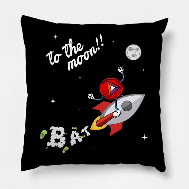 BAT to the moon !! Pillow by JamesCMarshall