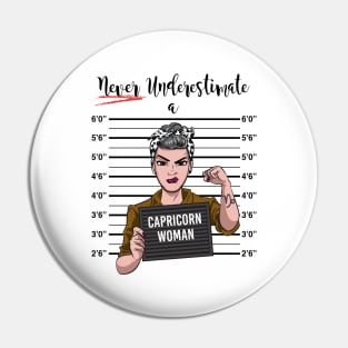 Capricorn Woman Pin